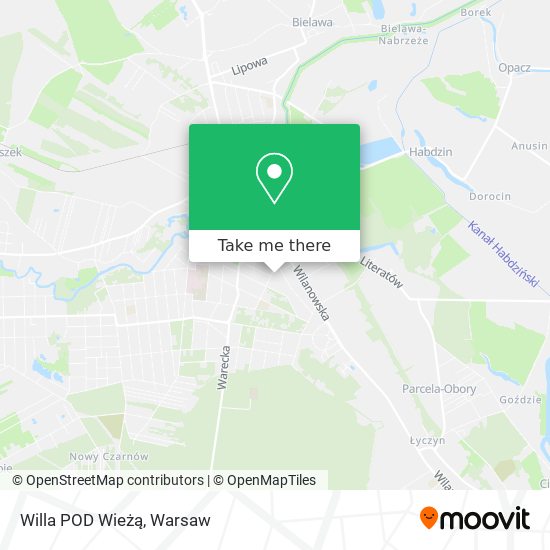 Willa POD Wieżą map