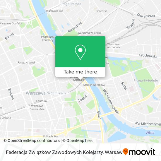 Карта Federacja Związków Zawodowych Kolejarzy