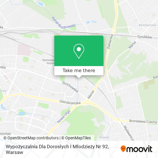 Wypożyczalnia Dla Dorosłych I Młodzieży Nr 92 map