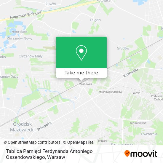 Tablica Pamięci Ferdynanda Antoniego Ossendowskiego map