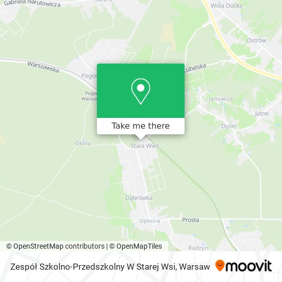 Zespół Szkolno-Przedszkolny W Starej Wsi map