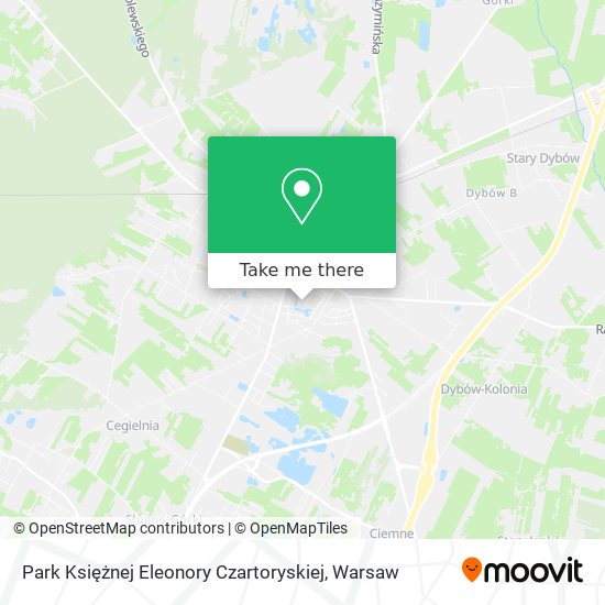 Park Księżnej Eleonory Czartoryskiej map