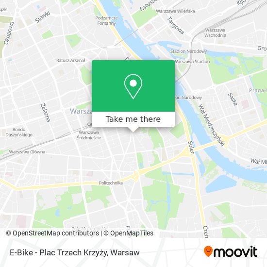 Карта E-Bike - Plac Trzech Krzyży