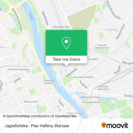 Jagiellońska - Plac Hallera map