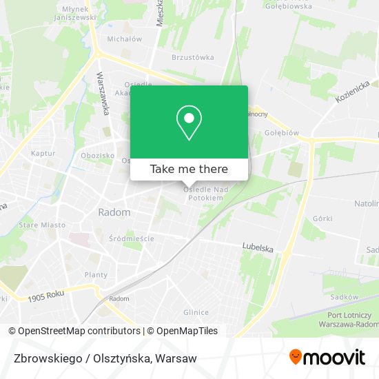 Zbrowskiego / Olsztyńska map