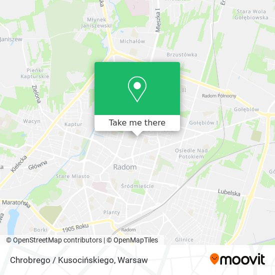 Chrobrego / Kusocińskiego map