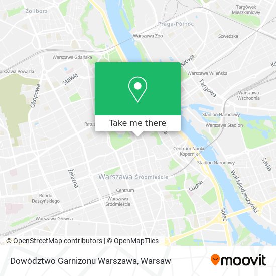 Карта Dowództwo Garnizonu Warszawa