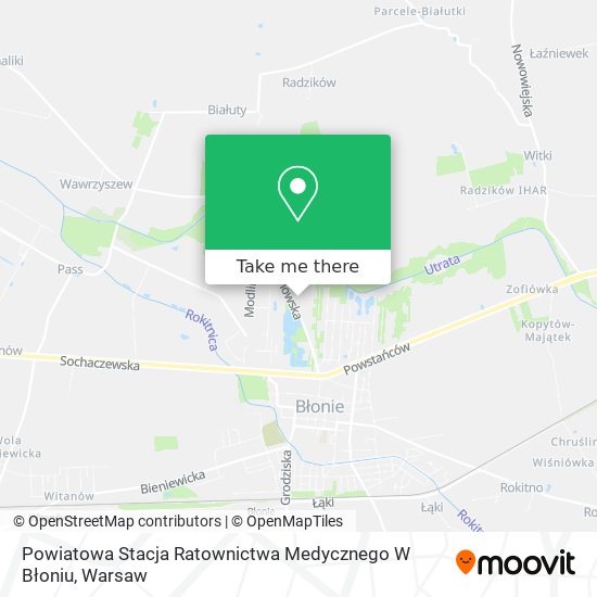 Powiatowa Stacja Ratownictwa Medycznego W Błoniu map