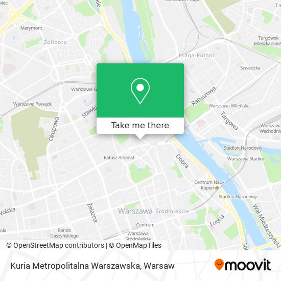 Карта Kuria Metropolitalna Warszawska