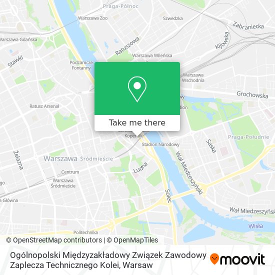 Карта Ogólnopolski Międzyzakładowy Związek Zawodowy Zaplecza Technicznego Kolei