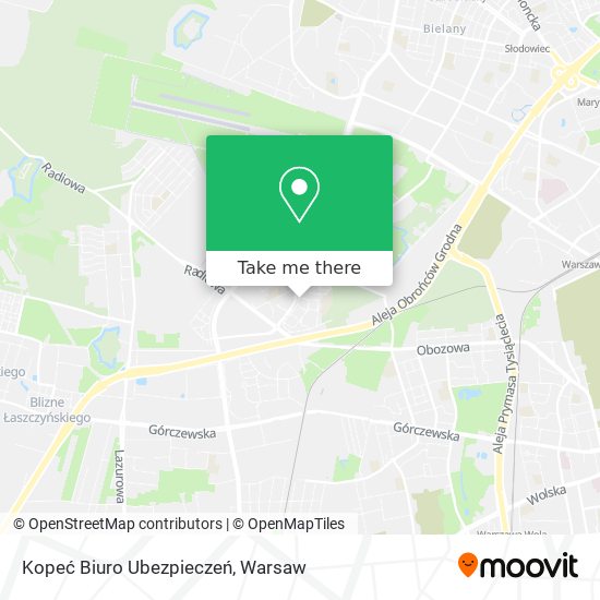 Kopeć Biuro Ubezpieczeń map