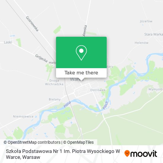 Szkoła Podstawowa Nr 1 Im. Piotra Wysockiego W Warce map