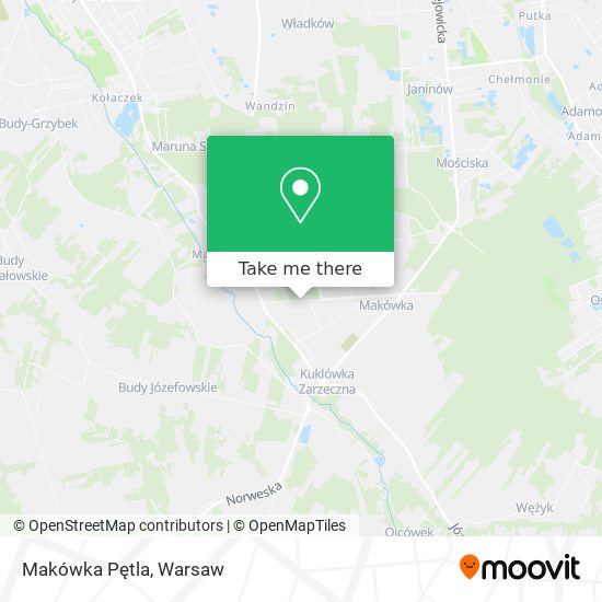 Makówka Pętla map