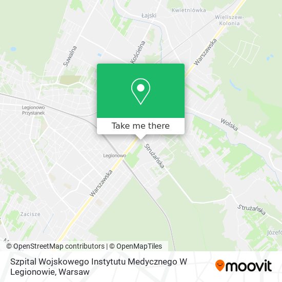 Szpital Wojskowego Instytutu Medycznego W Legionowie map