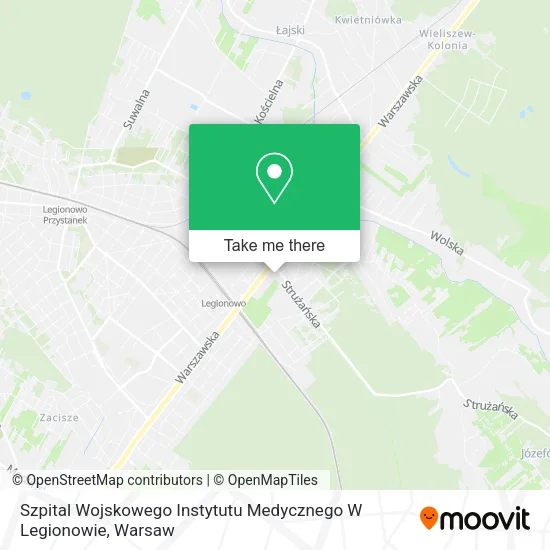 Szpital Wojskowego Instytutu Medycznego W Legionowie map