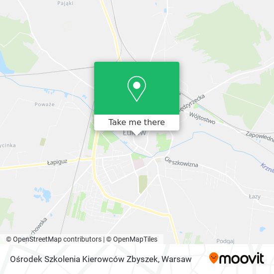 Карта Ośrodek Szkolenia Kierowców Zbyszek