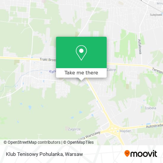 Klub Tenisowy Pohulanka map