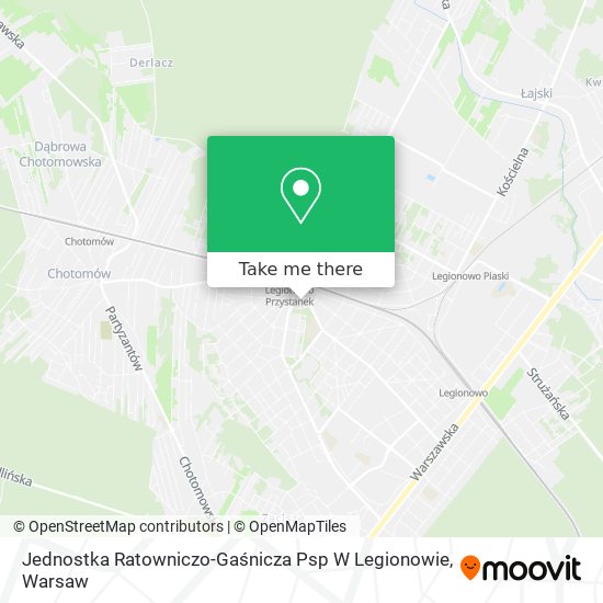 Jednostka Ratowniczo-Gaśnicza Psp W Legionowie map