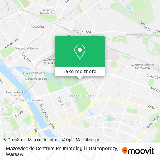 Карта Mazowieckie Centrum Reumatologii I Osteoporozy