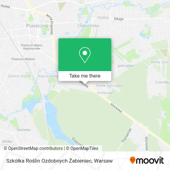 Szkółka Roślin Ozdobnych Żabieniec map