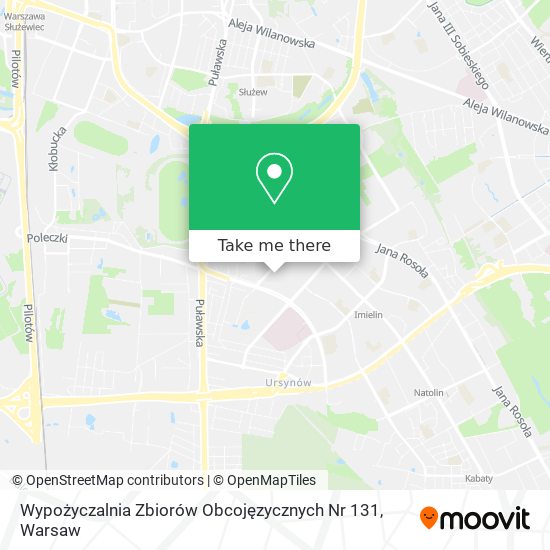 Wypożyczalnia Zbiorów Obcojęzycznych Nr 131 map