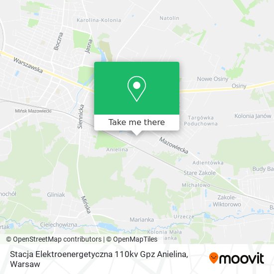 Stacja Elektroenergetyczna 110kv Gpz Anielina map