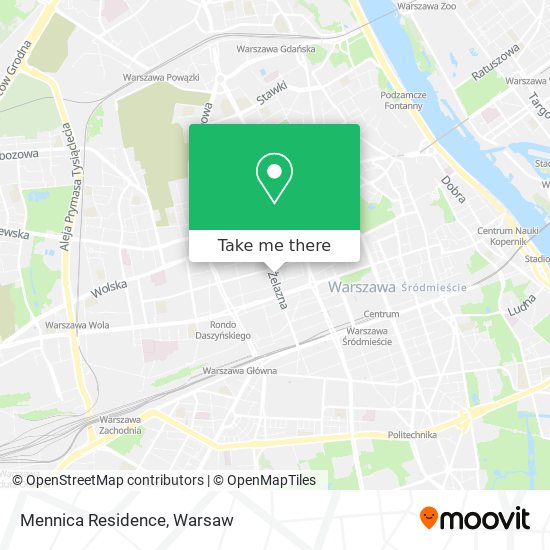 Mennica Residence map