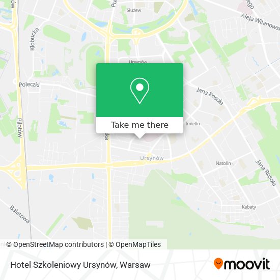 Hotel Szkoleniowy Ursynów map