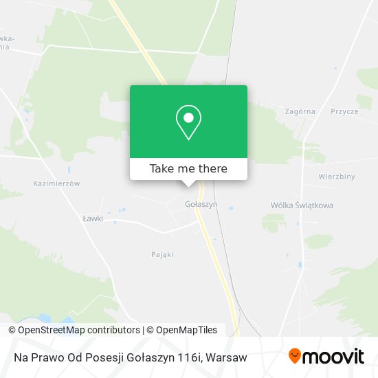 Na Prawo Od Posesji Gołaszyn 116i map