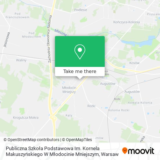 Publiczna Szkoła Podstawowa Im. Kornela Makuszyńskiego W Młodocinie Mniejszym map