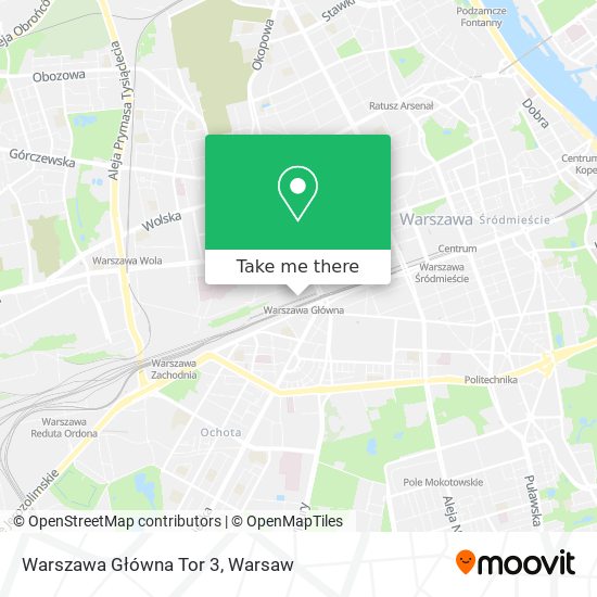 Warszawa Główna Tor 3 map