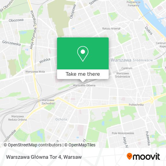 Warszawa Główna Tor 4 map