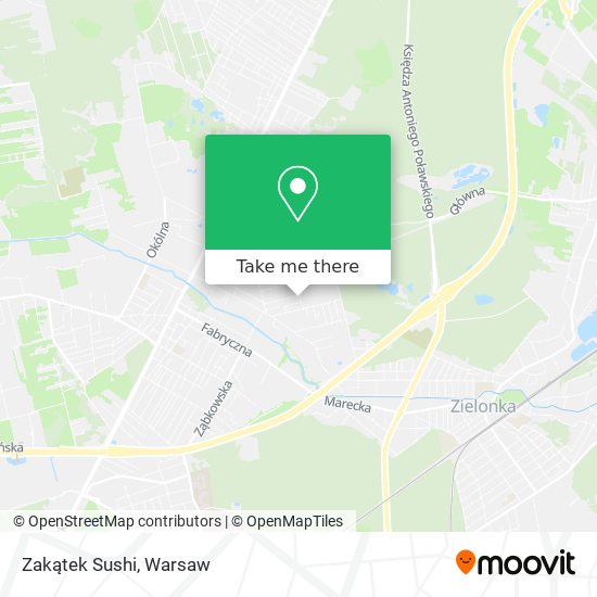 Zakątek Sushi map