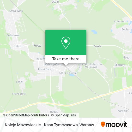 Koleje Mazowieckie - Kasa Tymczasowa map