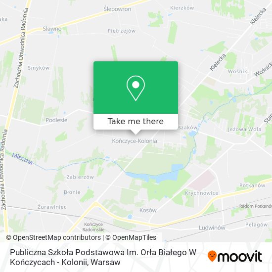 Publiczna Szkoła Podstawowa Im. Orła Białego W Kończycach - Kolonii map