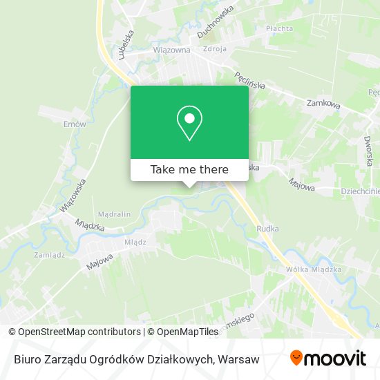 Biuro Zarządu Ogródków Działkowych map