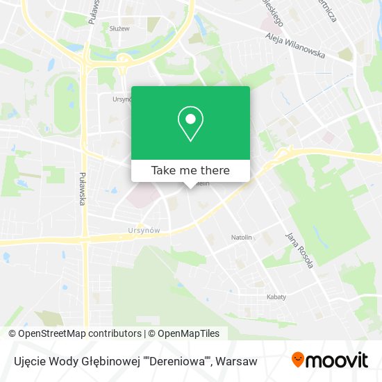 Ujęcie Wody Głębinowej ""Dereniowa"" map