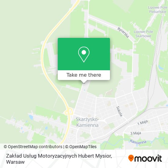 Zakład Usług Motoryzacyjnych Hubert Mysior map