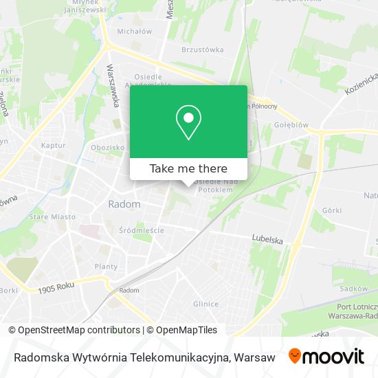 Radomska Wytwórnia Telekomunikacyjna map