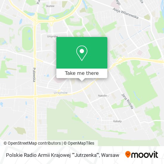 Polskie Radio Armii Krajowej ""Jutrzenka"" map