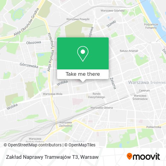 Zakład Naprawy Tramwajów T3 map