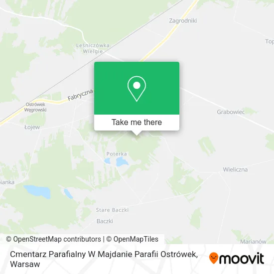 Cmentarz Parafialny W Majdanie Parafii Ostrówek map