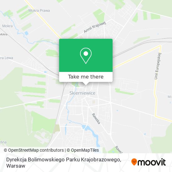 Dyrekcja Bolimowskiego Parku Krajobrazowego map