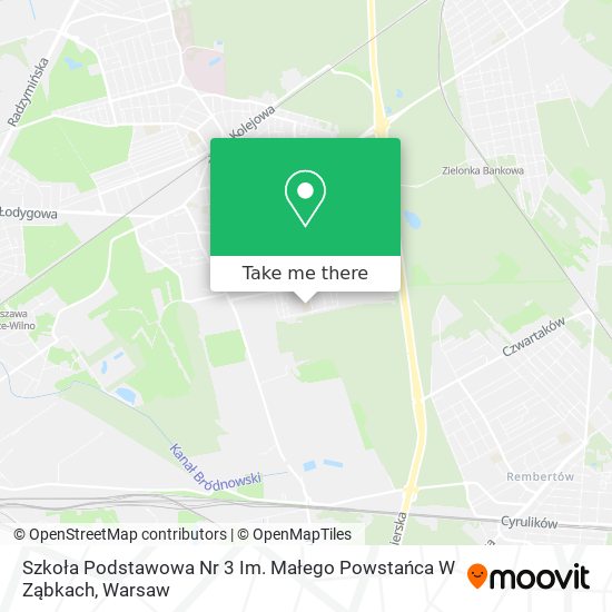 Szkoła Podstawowa Nr 3 Im. Małego Powstańca W Ząbkach map