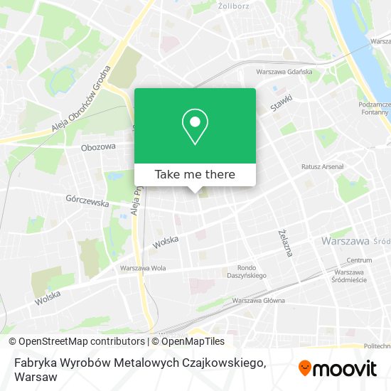 Fabryka Wyrobów Metalowych Czajkowskiego map