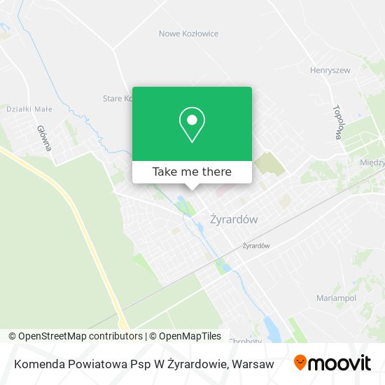 Komenda Powiatowa Psp W Żyrardowie map