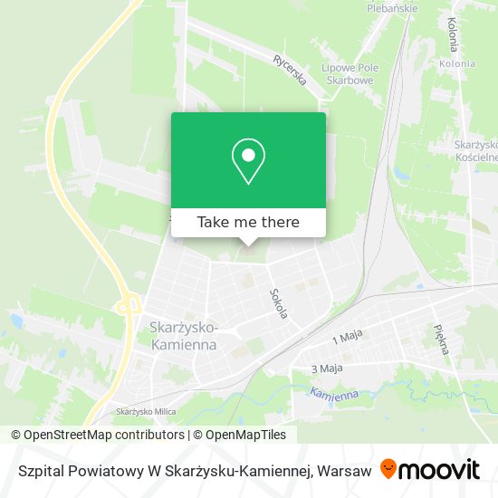 Szpital Powiatowy W Skarżysku-Kamiennej map