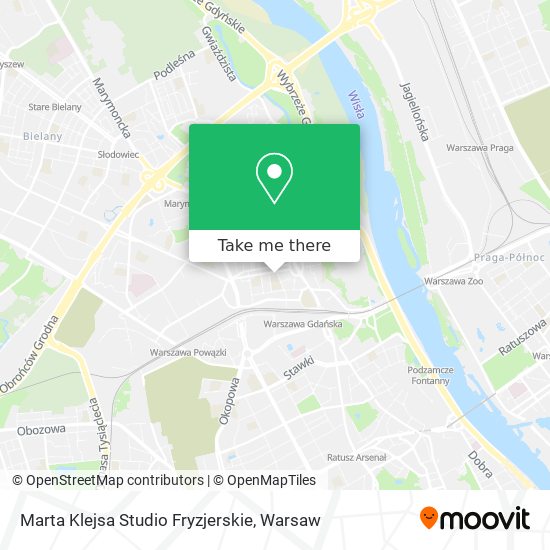 Карта Marta Klejsa Studio Fryzjerskie