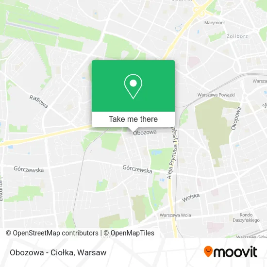 Obozowa - Ciołka map
