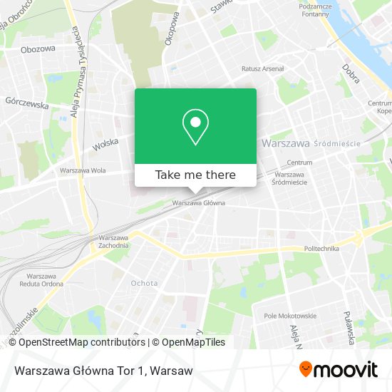 Warszawa Główna Tor 1 map